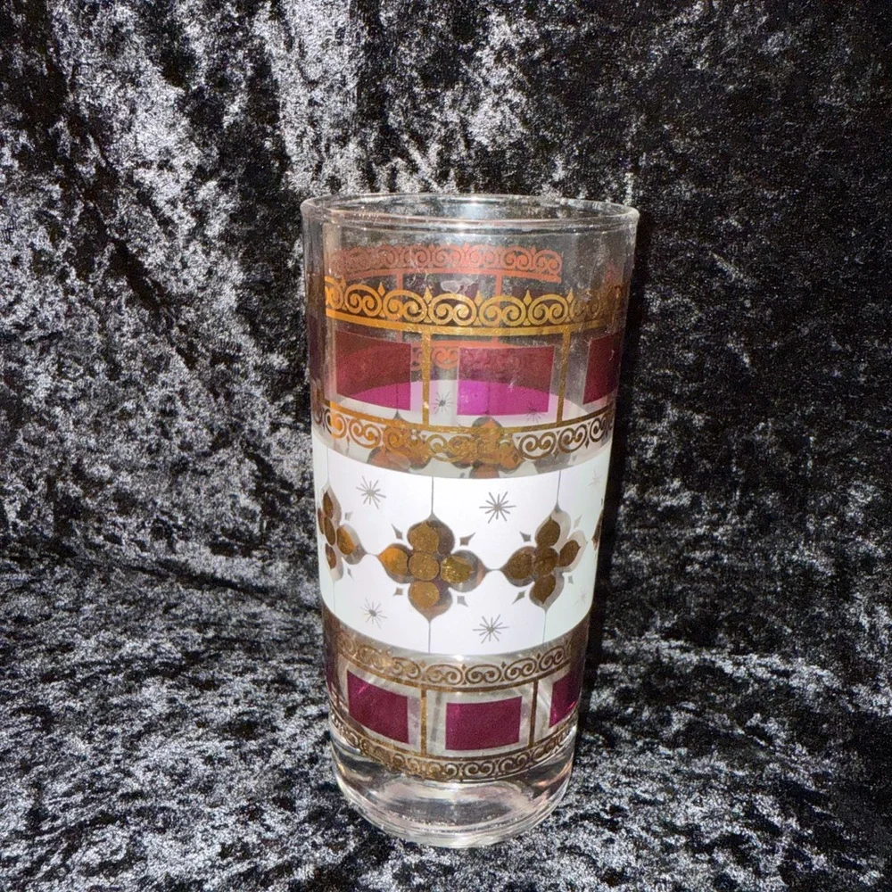 Purple and Gold Highball glasses. 1950’s anchor hocking. Excellent condition. - Picture 5 of 7